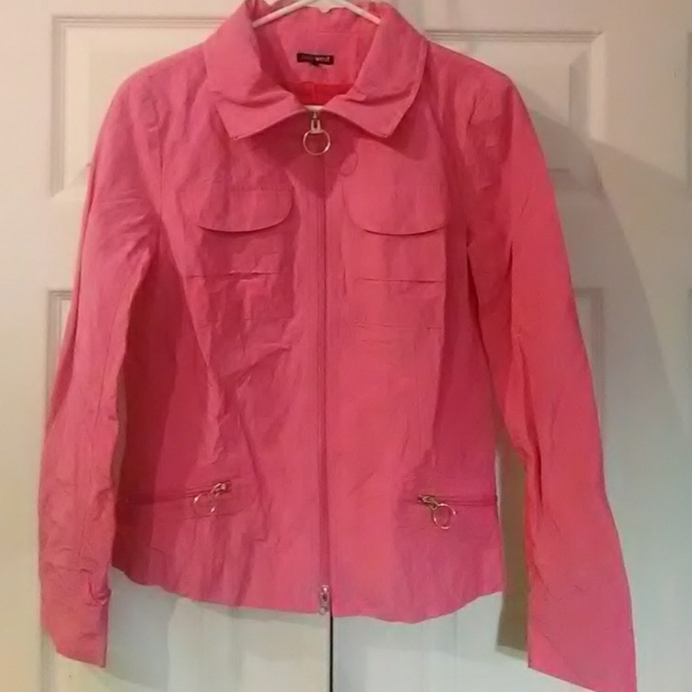Women's NWOT Pink Zippered Jacket